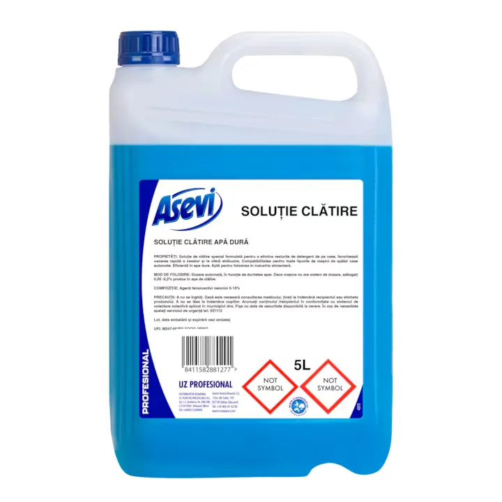 Soluție clătire vase Asevi Profesional, 5L