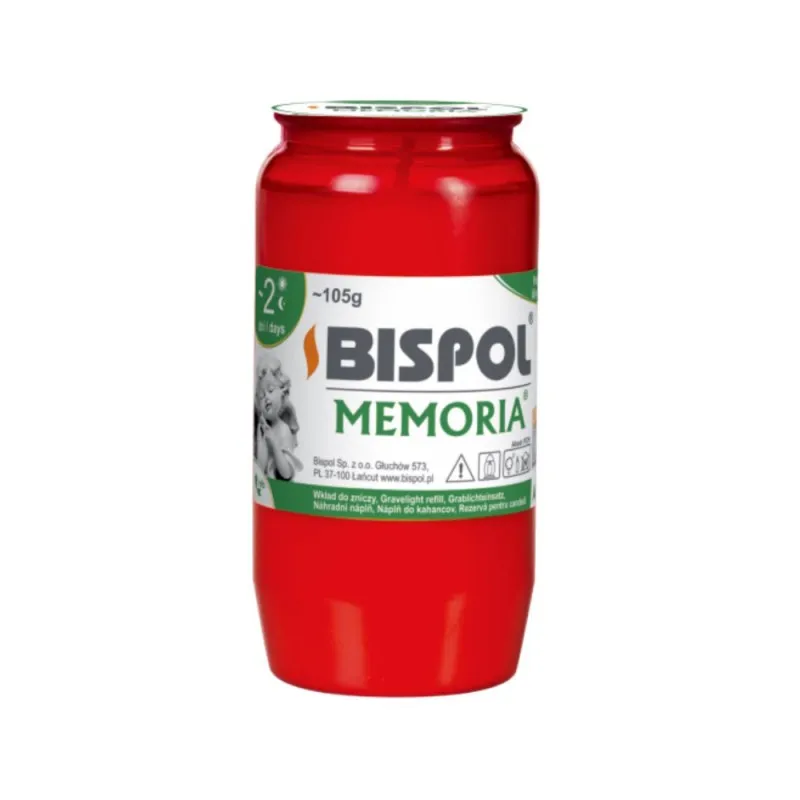 Candelă rezervă Bispol WO2 cu ulei (roșu) (~45 ore)