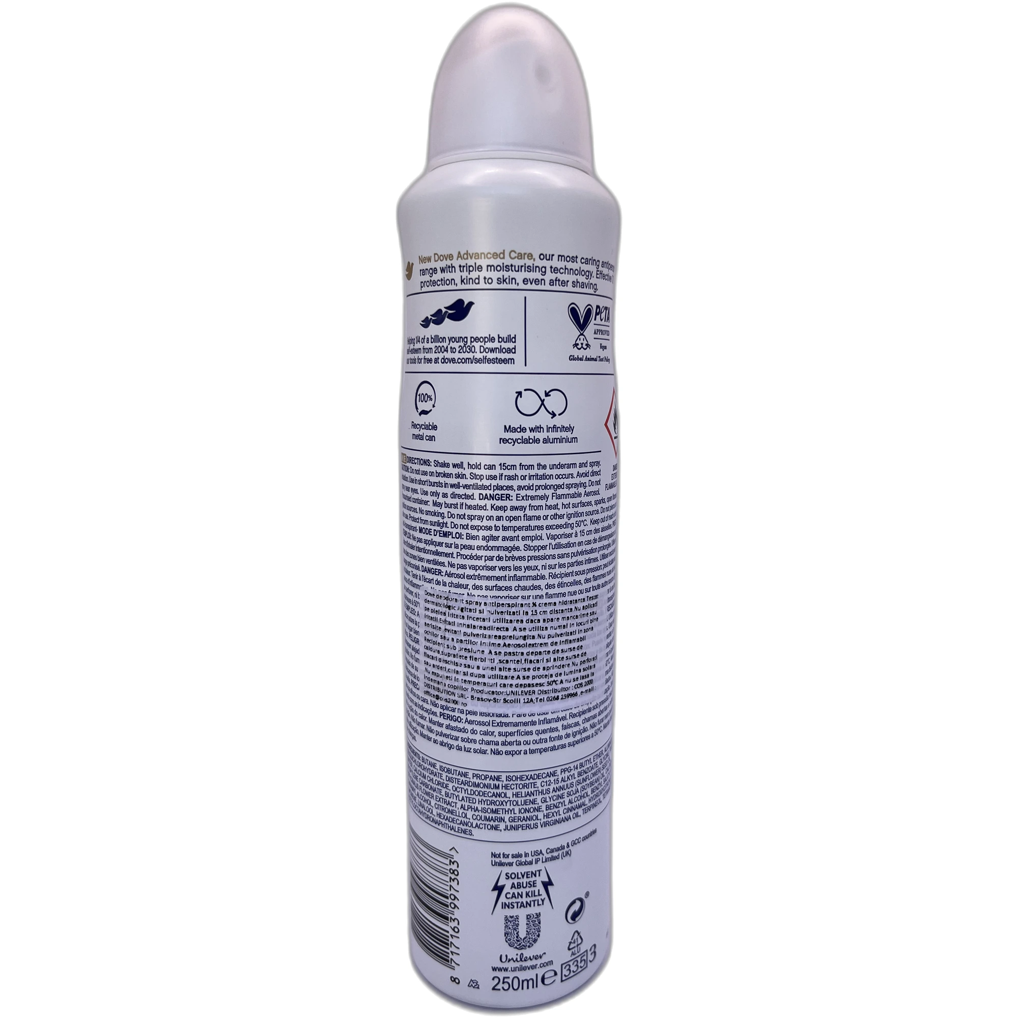 Dove Advanced Care Invisible Dry – Deodorant spray 250 ml