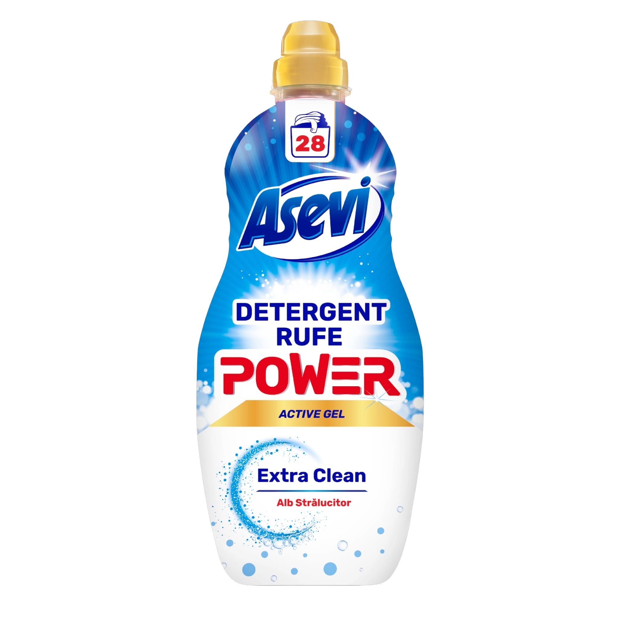 Detergent lichid rufe Asevi Power Active Gel Extra Clean, 28 spălări, 1.4L