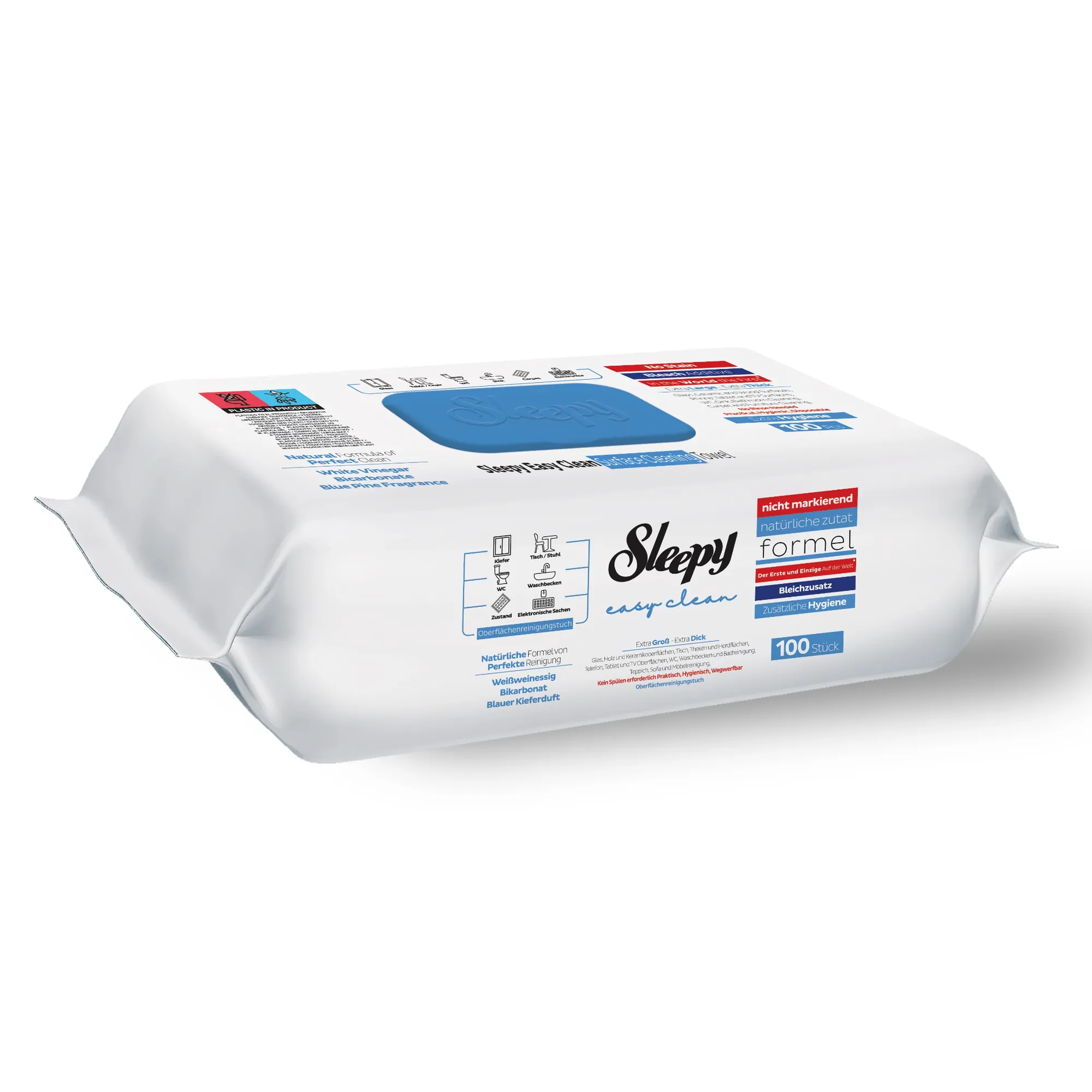 Șervețele umede Sleepy Easy Clean Bleach Additive, 100 bucăți